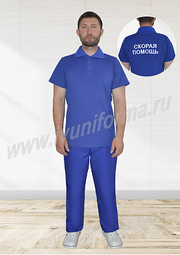Футболка-поло мужская для скорой помощи арт. СП-14-03-ПИК
